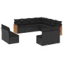 11-teiliges Gartensofa-Set und schwarze synthetische Rattankissen von , Gartensets - Ref: Foro24-3260165, Preis: 645,01 €, Ra...