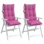 2 Stück Stuhlkissen mit hoher Rückenlehne, rosa Oxford-Stoff von , Kissen für Stühle und Sofas - Ref: Foro24-377662, Preis: 5...