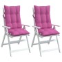 2 Stück Stuhlkissen mit hoher Rückenlehne, rosa Oxford-Stoff von , Kissen für Stühle und Sofas - Ref: Foro24-377662, Preis: 5...