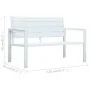 Weiße HDPE-Gartenbank in Holzoptik 120 cm von vidaXL, Gartenbänke - Ref: Foro24-47870, Preis: 142,38 €, Rabatt: %