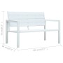 Weiße HDPE-Gartenbank in Holzoptik 120 cm von vidaXL, Gartenbänke - Ref: Foro24-47870, Preis: 165,93 €, Rabatt: %
