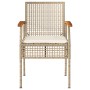 Gartenstühle mit Kissen 4 Stück beiges PE-Rattan und Akazienholz von , Gartenstühle - Ref: Foro24-366253, Preis: 216,21 €, Ra...
