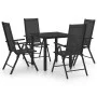 Juego de comedor de jardín 5 piezas aluminio negro de , Conjuntos de jardín - Ref: Foro24-3070631, Precio: 314,09 €, Descuent...