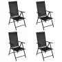 Juego de comedor de jardín 5 piezas aluminio negro de , Conjuntos de jardín - Ref: Foro24-3070631, Precio: 314,09 €, Descuent...