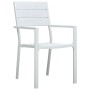 Sillas de jardín 4 unidades HDPE aspecto de madera blanco de vidaXL, Sillas de jardín - Ref: Foro24-47884, Precio: 228,80 €, ...
