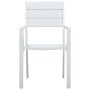 Sillas de jardín 4 unidades HDPE aspecto de madera blanco de vidaXL, Sillas de jardín - Ref: Foro24-47884, Precio: 228,80 €, ...