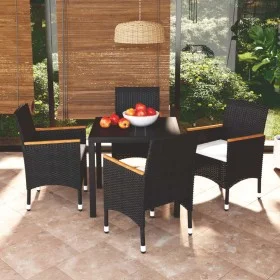 5-piece garden furniture set with black synthetic rattan cushions by , Garden sets - Ref: Foro24-3095016, Price: 369,76 €, Di...