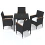 5-piece garden furniture set with black synthetic rattan cushions by , Garden sets - Ref: Foro24-3095016, Price: 341,92 €, Di...