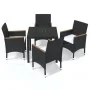 5-piece garden furniture set with black synthetic rattan cushions by , Garden sets - Ref: Foro24-3095016, Price: 369,76 €, Di...