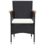 5-piece garden furniture set with black synthetic rattan cushions by , Garden sets - Ref: Foro24-3095016, Price: 369,76 €, Di...
