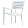 Sillas de jardín 4 unidades HDPE aspecto de madera blanco de vidaXL, Sillas de jardín - Ref: Foro24-47884, Precio: 228,80 €, ...