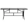 Black synthetic rattan garden table 170x80x74 cm by , Garden tables - Ref: Foro24-3203730, Price: 475,95 €, Discount: %