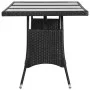 Black synthetic rattan garden table 170x80x74 cm by , Garden tables - Ref: Foro24-3203730, Price: 475,95 €, Discount: %