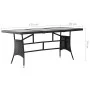 Black synthetic rattan garden table 170x80x74 cm by , Garden tables - Ref: Foro24-3203730, Price: 475,95 €, Discount: %