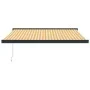 Einziehbare Markise aus Aluminium und gelb-weißem Stoff, 3,5 x 2,5 m von , Markisen - Ref: Foro24-3154557, Preis: 511,29 €, R...