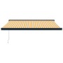 Toldo retráctil aluminio y tela amarillo y blanco 3,5x2,5 m de , Toldos - Ref: Foro24-3154557, Precio: 543,13 €, Descuento: %