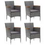 5-piece garden furniture set with gray synthetic rattan cushions by , Garden sets - Ref: Foro24-3095028, Price: 410,81 €, Dis...