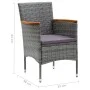 5-piece garden furniture set with gray synthetic rattan cushions by , Garden sets - Ref: Foro24-3095028, Price: 410,81 €, Dis...