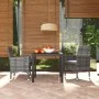 3-teiliges Gartenmöbel-Set mit grauen synthetischen Rattankissen von , Gartensets - Ref: Foro24-3095021, Preis: 273,38 €, Rab...
