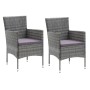 3-teiliges Gartenmöbel-Set mit grauen synthetischen Rattankissen von , Gartensets - Ref: Foro24-3095021, Preis: 269,61 €, Rab...