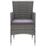 3-piece garden furniture set with gray synthetic rattan cushions by , Garden sets - Ref: Foro24-3095021, Price: 263,59 €, Dis...