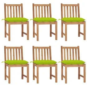 Gartenstühle 6 Einheiten aus massivem Teakholz mit Kissen von , Gartenstühle - Ref: Foro24-3073141, Preis: 678,05 €, Rabatt: %