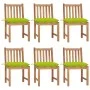 Garden chairs 6 units solid teak wood with cushions by , Garden chairs - Ref: Foro24-3073141, Price: 677,99 €, Discount: %