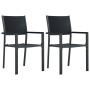 Gartenstühle 2 Einheiten aus Kunststoff mit schwarzer Rattanoptik von vidaXL, Gartenstühle - Ref: Foro24-47889, Preis: 86,67 ...