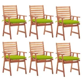 Garden dining chairs and cushions 6 units solid acacia wood by , Garden chairs - Ref: Foro24-3078373, Price: 404,02 €, Discou...
