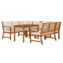 Garten-Essgruppe und Kissen 7-teilig aus massivem Akazienholz von , Gartensets - Ref: Foro24-3154974, Preis: 922,94 €, Rabatt: %