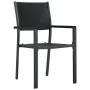 Sillas de jardín 2 unidades plástico con aspecto de ratán negro de vidaXL, Sillas de jardín - Ref: Foro24-47889, Precio: 85,9...