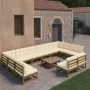 Garden furniture set 13 pcs honey brown pine wood cushions by , Garden sets - Ref: Foro24-3077242, Price: 1,00 €, Discount: %