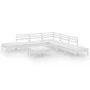 Gartenmöbel-Set 8-teilig aus massivem weißem Kiefernholz von , Gartensets - Ref: Foro24-3082653, Preis: 371,36 €, Rabatt: %
