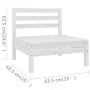Gartenmöbel-Set 8-teilig aus massivem weißem Kiefernholz von , Gartensets - Ref: Foro24-3082653, Preis: 371,36 €, Rabatt: %