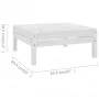 Gartenmöbel-Set 8-teilig aus massivem weißem Kiefernholz von , Gartensets - Ref: Foro24-3082653, Preis: 371,36 €, Rabatt: %