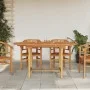Extendable garden table solid teak wood 110-160x80x75 cm by , Garden tables - Ref: Foro24-363486, Price: 253,75 €, Discount: %