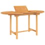 Extendable garden table solid teak wood 110-160x80x75 cm by , Garden tables - Ref: Foro24-363486, Price: 258,14 €, Discount: %