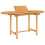 Extendable garden table solid teak wood 110-160x80x75 cm by , Garden tables - Ref: Foro24-363486, Price: 253,75 €, Discount: %