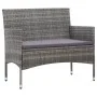 Garden bench 105 cm gray synthetic rattan by , garden benches - Ref: Foro24-43958, Price: 91,60 €, Discount: %