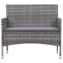 Garden bench 105 cm gray synthetic rattan by , garden benches - Ref: Foro24-43958, Price: 91,60 €, Discount: %