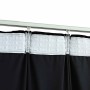 Cortinas opacas con ganchos 2 pzas terciopelo negro 140x225 cm