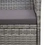 Garden bench 105 cm gray synthetic rattan by , garden benches - Ref: Foro24-43958, Price: 91,60 €, Discount: %
