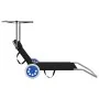 Tumbona plegable con toldo y ruedas acero negra de , Tumbonas - Ref: Foro24-44323, Precio: 63,42 €, Descuento: %