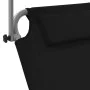 Tumbona plegable con toldo y ruedas acero negra de , Tumbonas - Ref: Foro24-44323, Precio: 63,42 €, Descuento: %