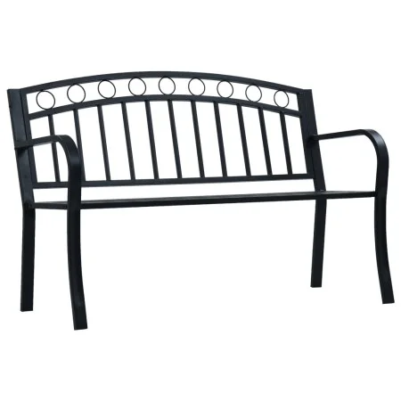 Gartenbank aus schwarzem Stahl, 125 cm von vidaXL, Gartenbänke - Ref: Foro24-47945, Preis: 82,95 €, Rabatt: %