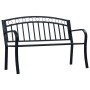 Gartenbank aus schwarzem Stahl, 125 cm von vidaXL, Gartenbänke - Ref: Foro24-47945, Preis: 82,95 €, Rabatt: %