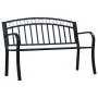 Gartenbank aus schwarzem Stahl, 125 cm von vidaXL, Gartenbänke - Ref: Foro24-47945, Preis: 82,95 €, Rabatt: %