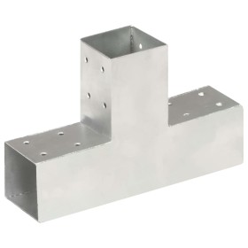 Galvanized metal T-shaped post connectors 71x71 mm by , fence posts - Ref: Foro24-145455, Price: 22,59 €, Discount: %