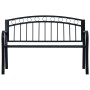 Gartenbank aus schwarzem Stahl, 125 cm von vidaXL, Gartenbänke - Ref: Foro24-47945, Preis: 82,95 €, Rabatt: %