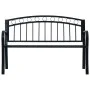 Gartenbank aus schwarzem Stahl, 125 cm von vidaXL, Gartenbänke - Ref: Foro24-47945, Preis: 82,95 €, Rabatt: %